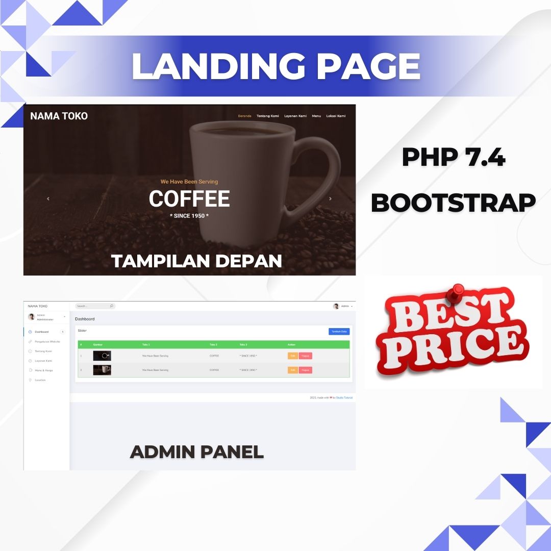 Landing Page Coffee + Admin Panel