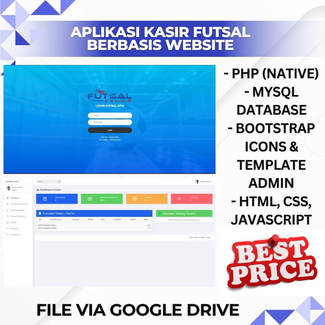 Aplikasi Kasir Futsal Berbasis Website